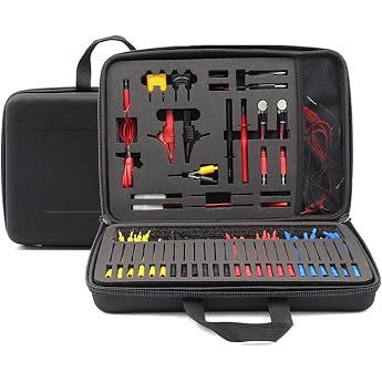 92-Piece Cable Case Test Cable Test Probes for Car Fault Diagnosis Test Leads GOLDCHAMP Test Probes Fault Diagnosis Airbag Strap Test Cable Tool Case Cable Test Lead Set for Multimeter