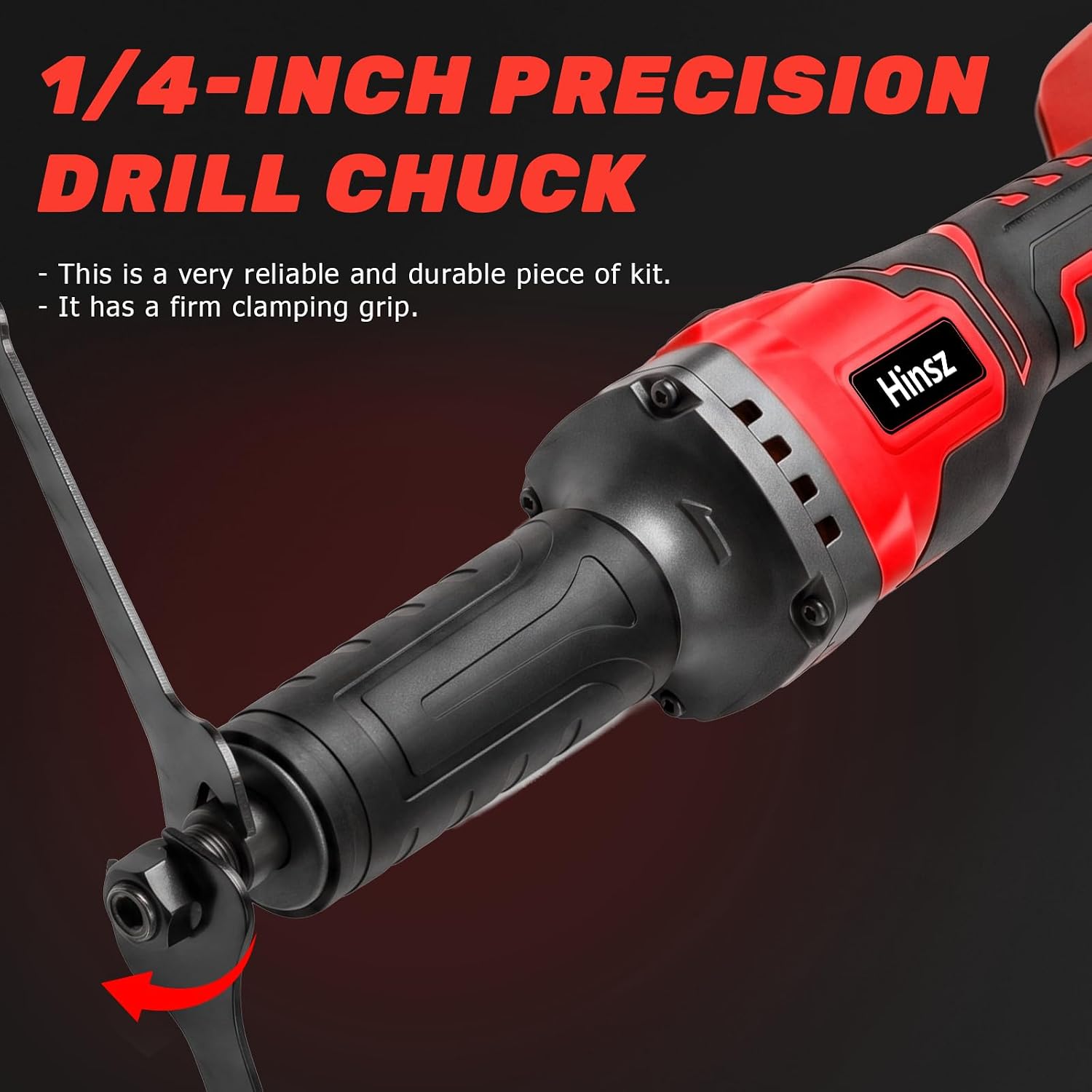 Die Grinder Compatible with Milwaukee 18V Battery(NO Battery), 1100W Cordless Electric Grinder with 3 Adjustable Speed up to 26000RPM, 1/4" Collets for Polishing, Cutting, Rust Removal(Tool Only)