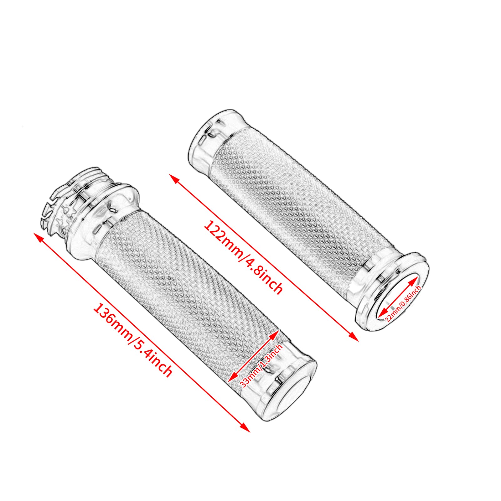 Manopole Manubrio Moto per 1 pollice 25mm Manubrio Universale Fit per Harley Touring Dyna Softail Sportster XL 883 1200