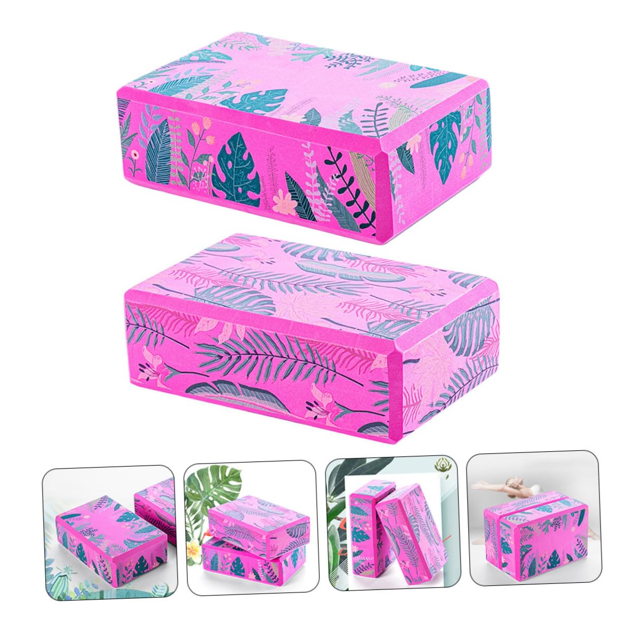 Bloques de Yoga Antideslizantes de Alta Densidad 2 Piezas para Fitness Pilates y Estiramientos Accesorios Ideales para Niñas y Ejercicios de Fortalecimiento