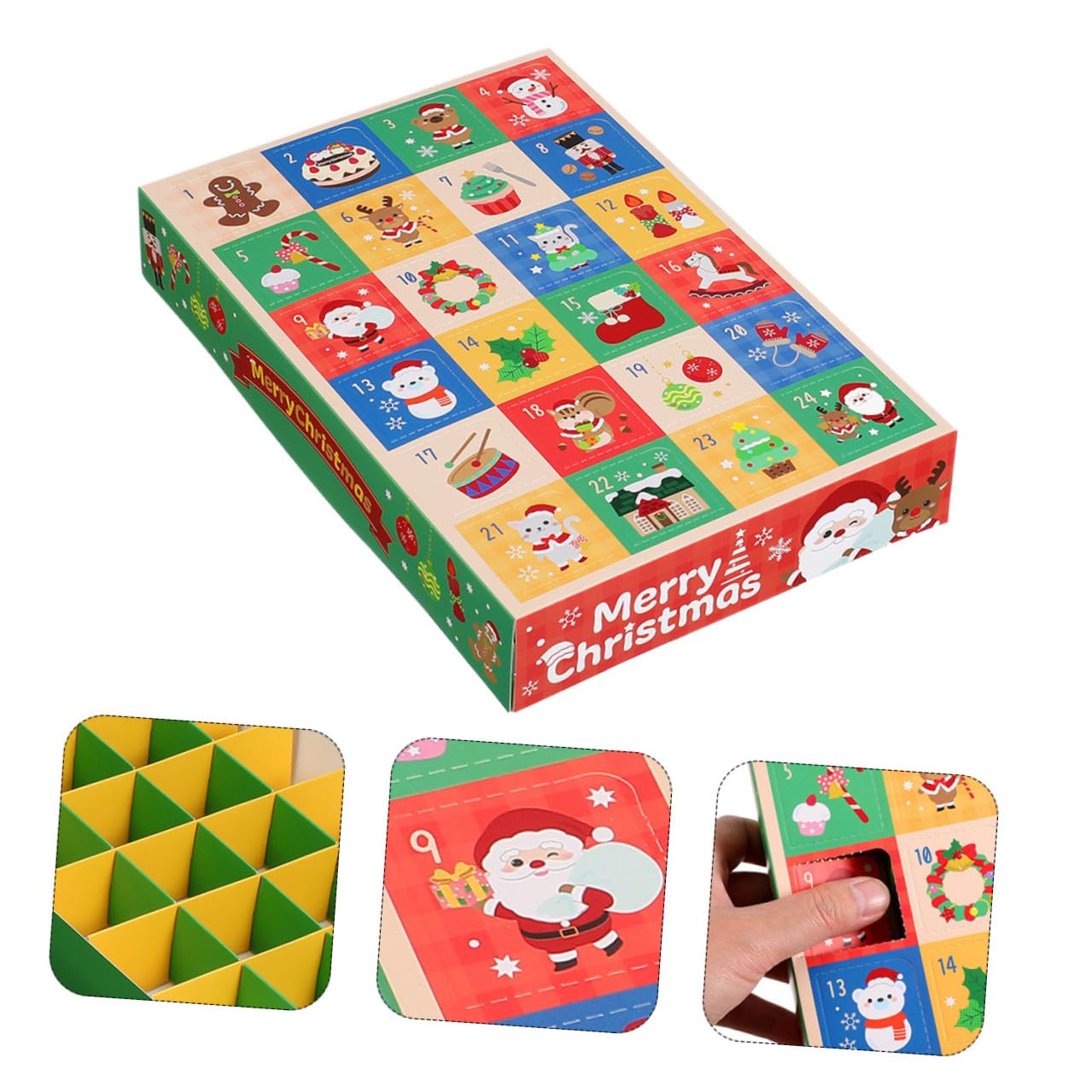 MAGICLULU 15 Piezas Cajas de Calendario de Regresiva para Navidad Cajas Vacías de Calendario de Adviento para Dulces de Bricolaje de Vacaciones para Hacer Regalos