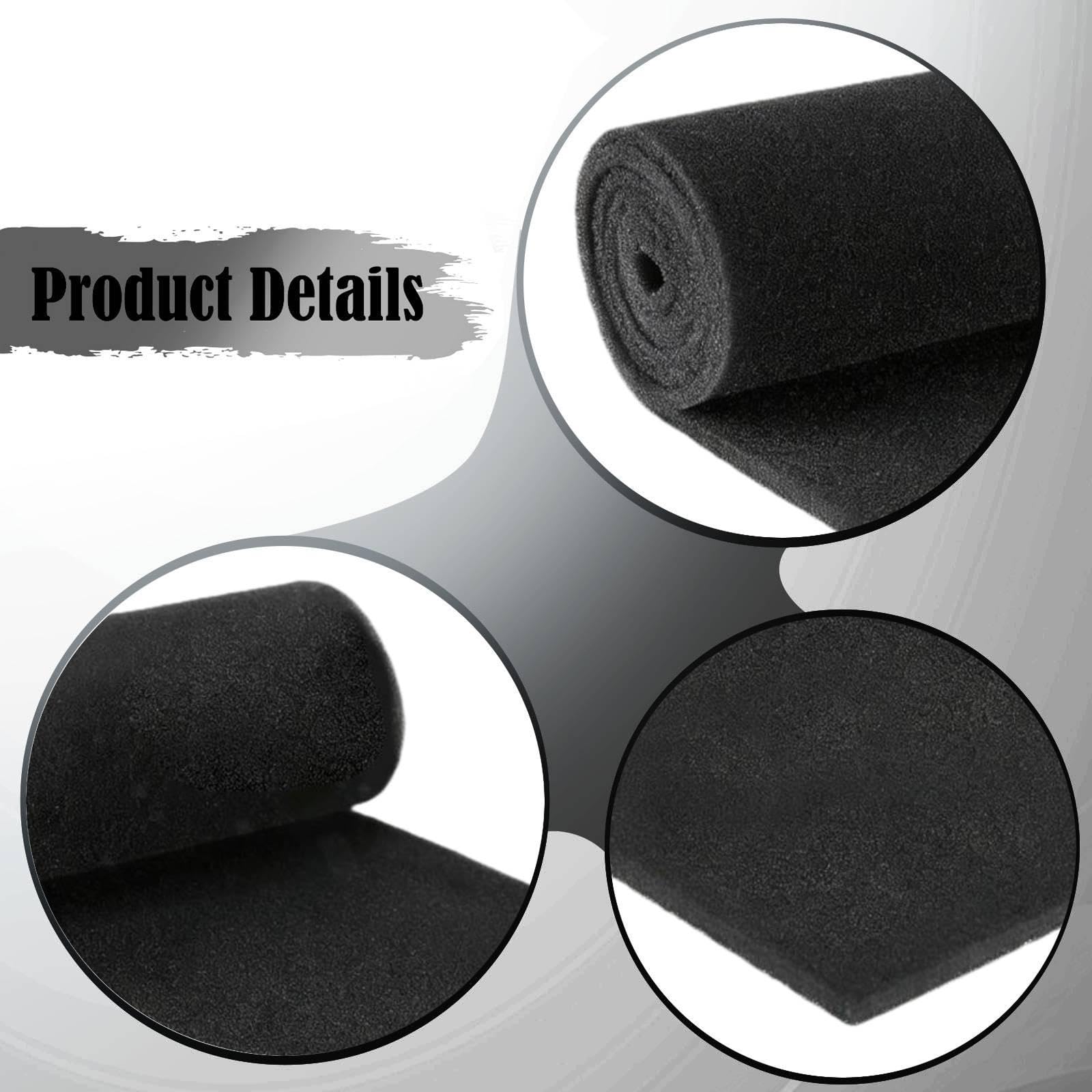 Filtro per Condizionatore D', Spessore 8 Mm, Nero, Facile Da Installare, Filtro Purificatore di Ricambio per Condizionatore a Finestra, Tappet, 2 pezzi