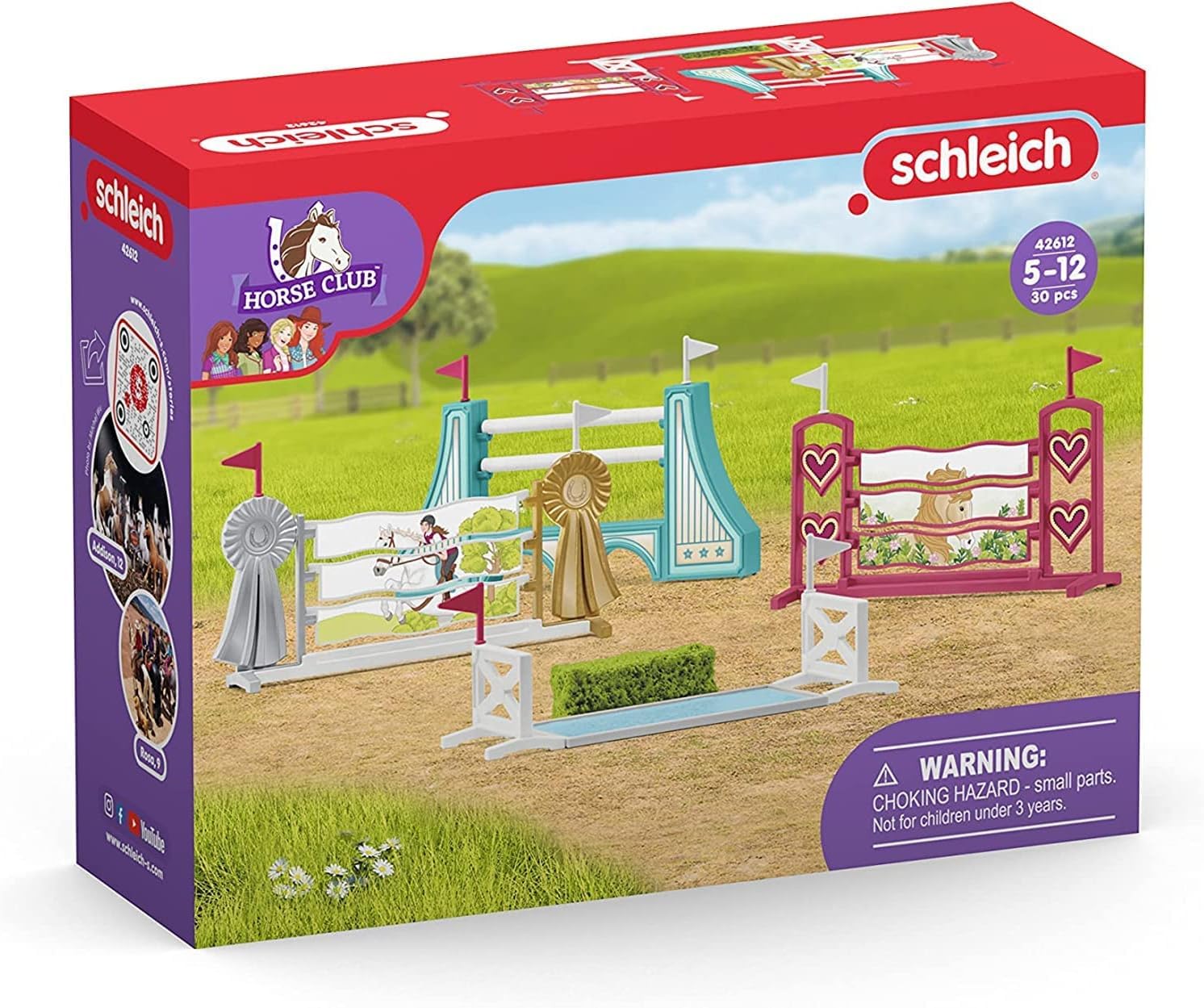 SCHLEICH 42641 Hochzeitskutsche, ab 5 Jahren, Horse Club - Spielset, 106 Teile & 42612 Hindernisse Zubehör, für Kinder ab 5-12 Jahren, Horse Club - Zubehör
