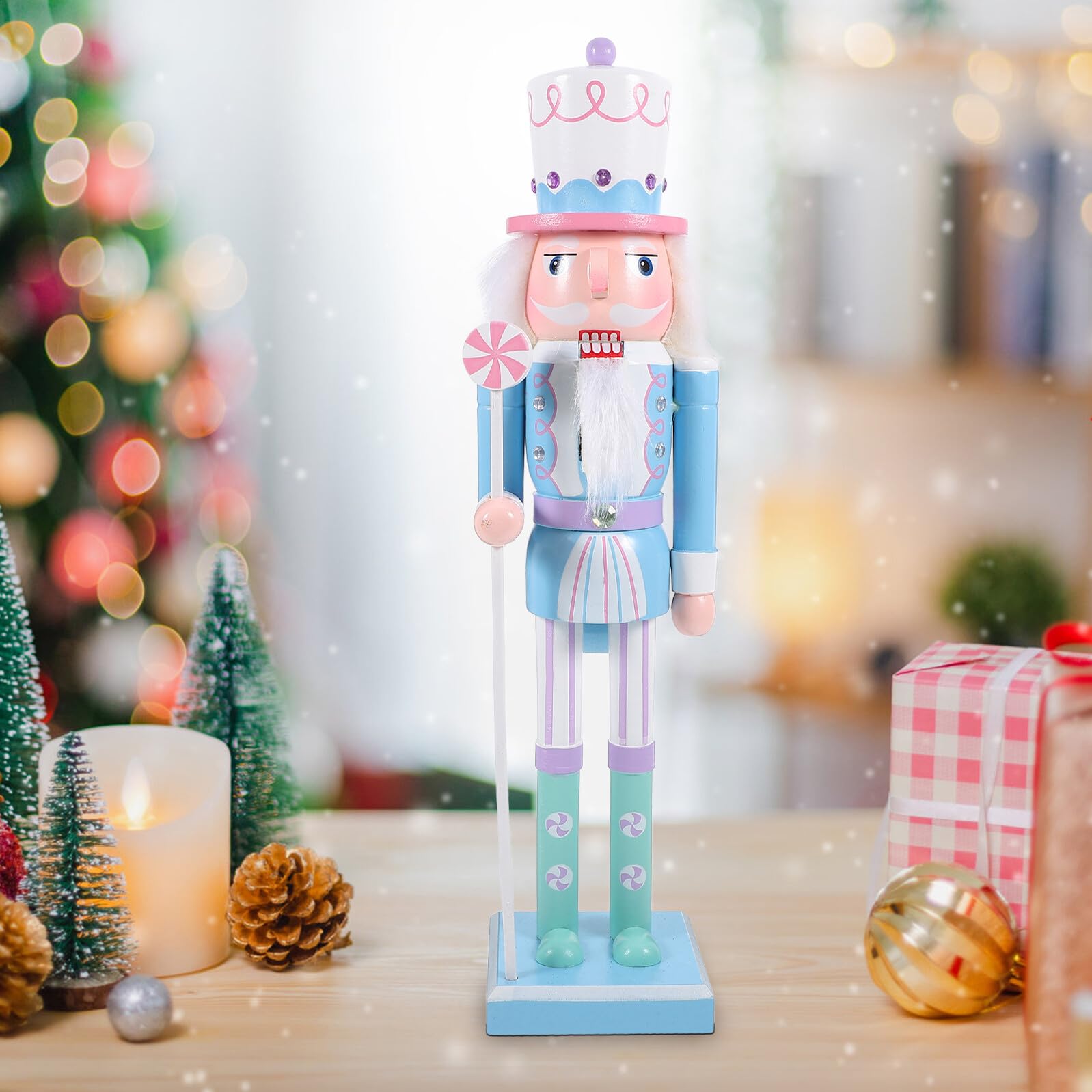 Toyvian Holz Nussknacker Figur Traditionell für Weihnachtsdeko Tischdeko Geschenk Idea für Zuhause Hotel Restaurant