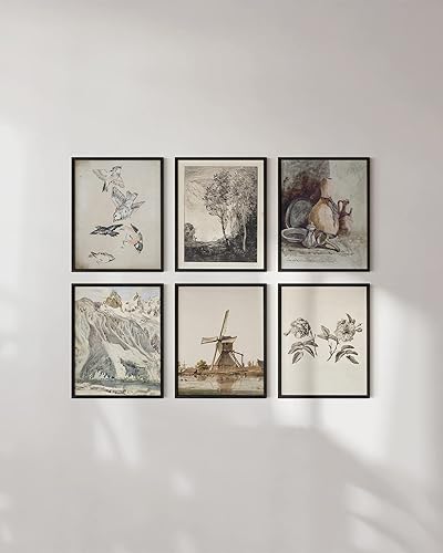 Miniatura 4 de HAUS AND HUES Arte moderno para pared de granja, rústico, occidental, cuadros de granero, impresiones de pared de granja, casa de campo (11 x 14,