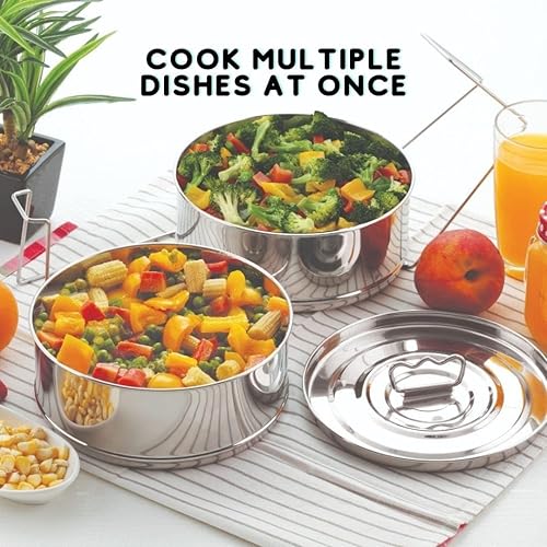 Miniatura 7 de Instant Pot olla de presión de acero inoxidable con inserto apilable de vaporera y tapa