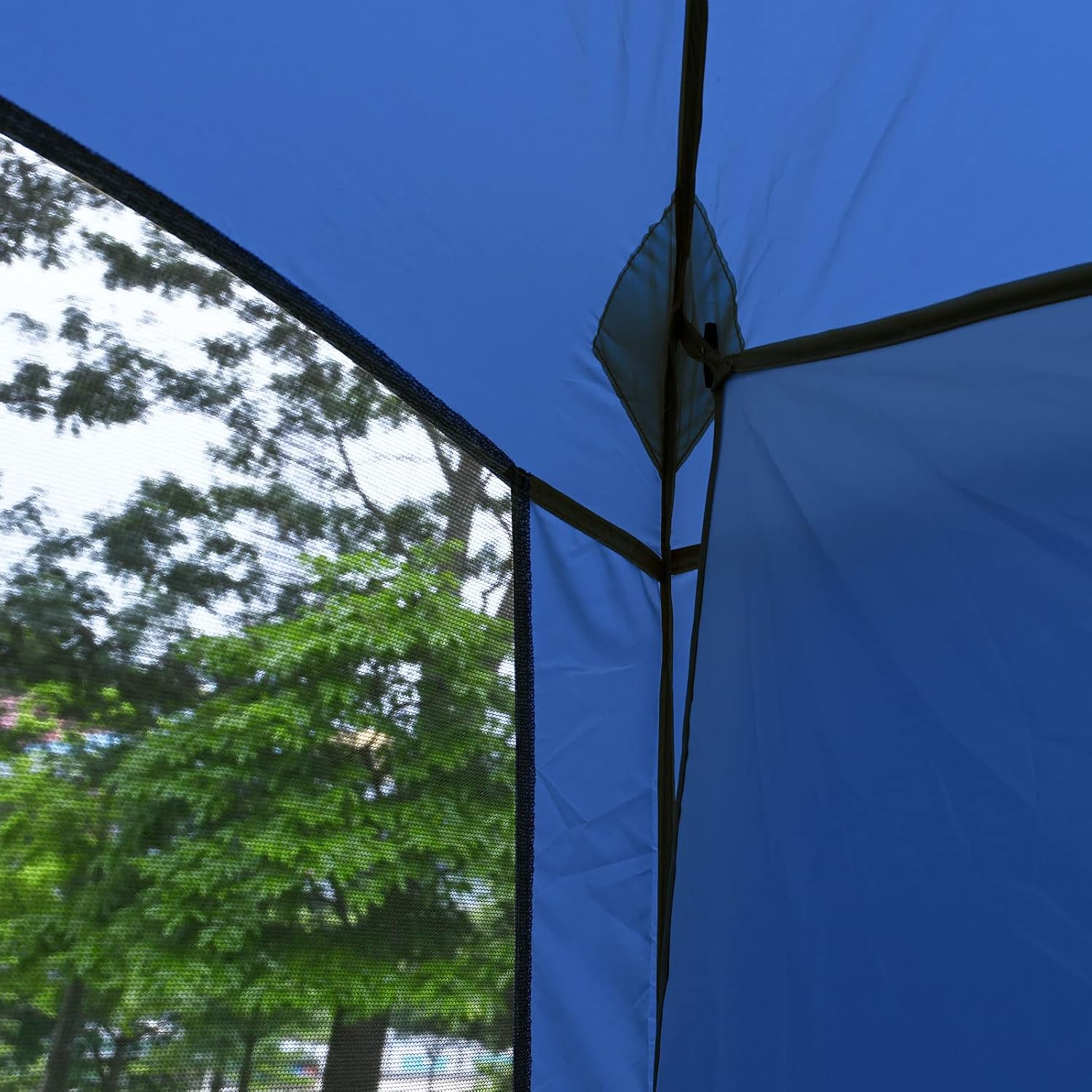 CAMPROS CP Screen House Room with 1 Pc Removal Wind/Sun Panel Canopy Tent Camping Tent Screen Shelter Gazebos for Patios Outdoor Camping Activities, 10'X10'X86in(H) - Blue