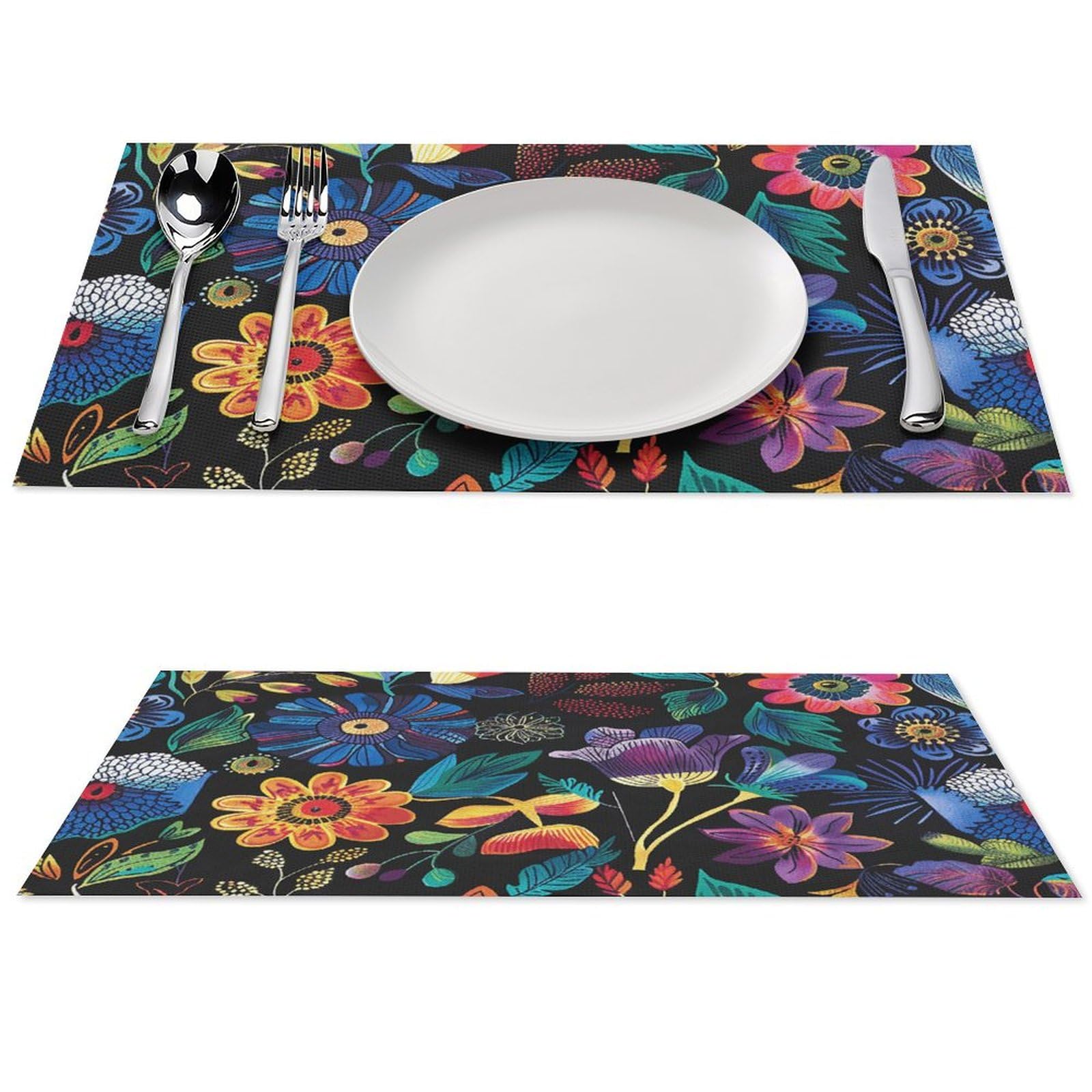 Lot de 4 sets de table en PVC résistant à la chaleur 30,5 cm