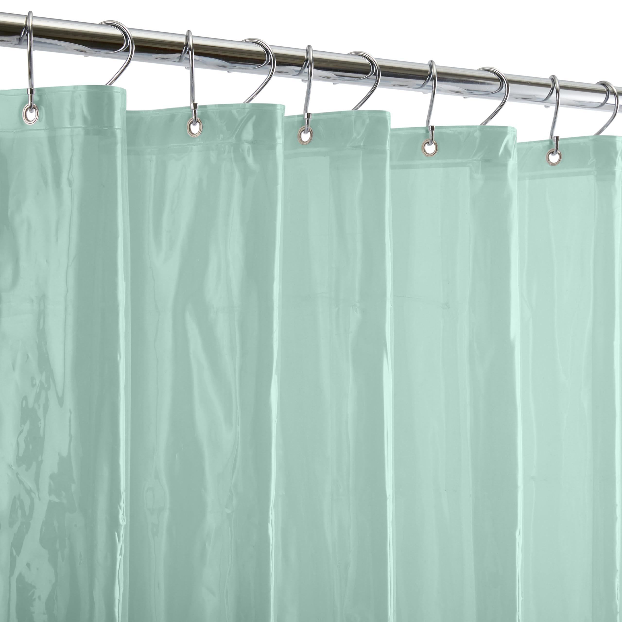 Bath Bliss PVC-Duschvorhang 72x72 Zoll – Schwer, Mit 3 Magneten & 12 Metallösen, Transparent