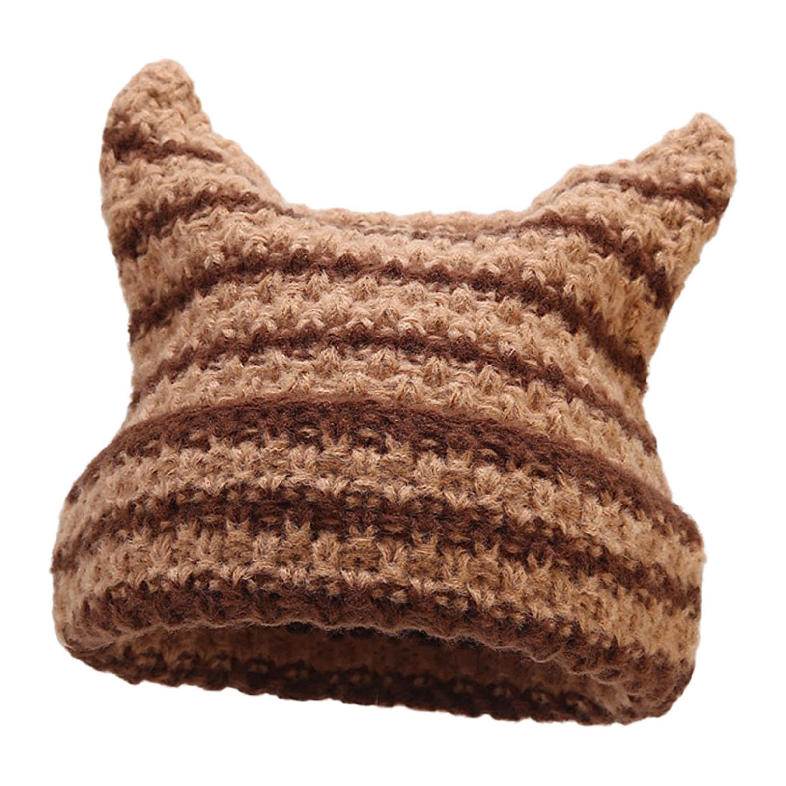 Merishopp Women Winter Hat Cute Winter Warm Beanie Cap for Hiking Travel Autumn Winter Brown | Clothing, Shoes & Accessories | Womens Accessories | Hats-picture-43