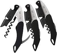 Vista 1 de Vintorio Sacacorchos profesional para camareros, llave de vino con agarre ergonómico de goma, abridor de botellas de cerveza y cortador de papel