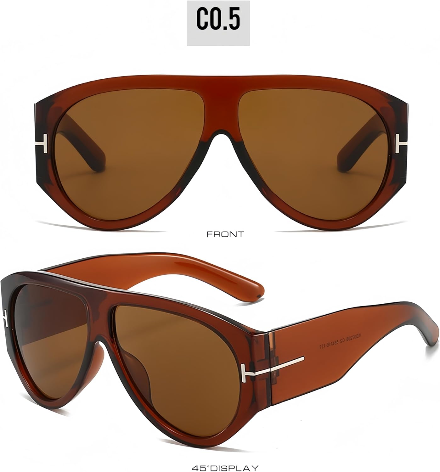 3-Pack Oversized Aviator Sunglasses, Retro Frame UV400 Protection Unisex (Women & Men) Bulk Party Accessories - Image 7