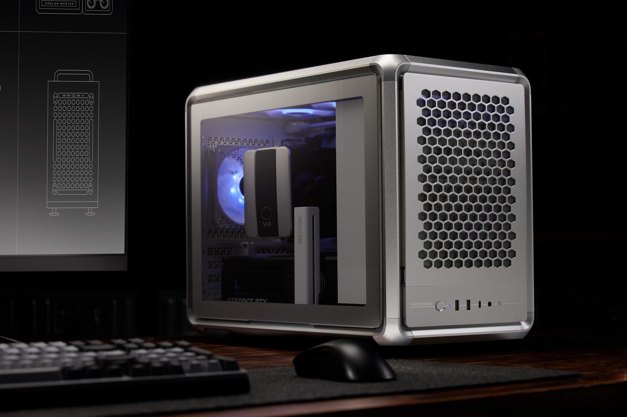 Amazon.com: Cooler Master MasterFrame 400 Mesh Silver Open Frame