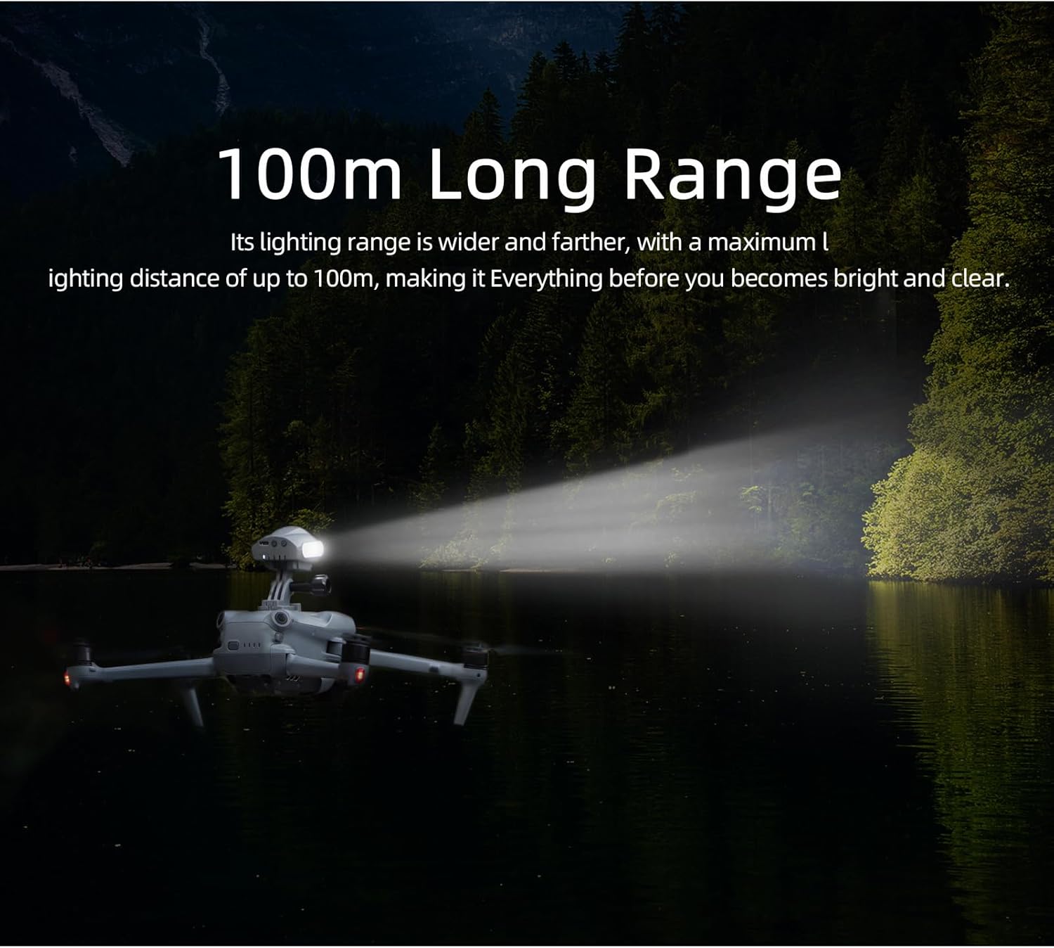 LICHIFIT Searchlights Strobe Light with Drone Mount for DJI Avata 2 Spotlight Floodlight Bracket Support to Mount Night Flight Light to Drone with Action Camera Adapter for Insta360 GO 3S / GO3