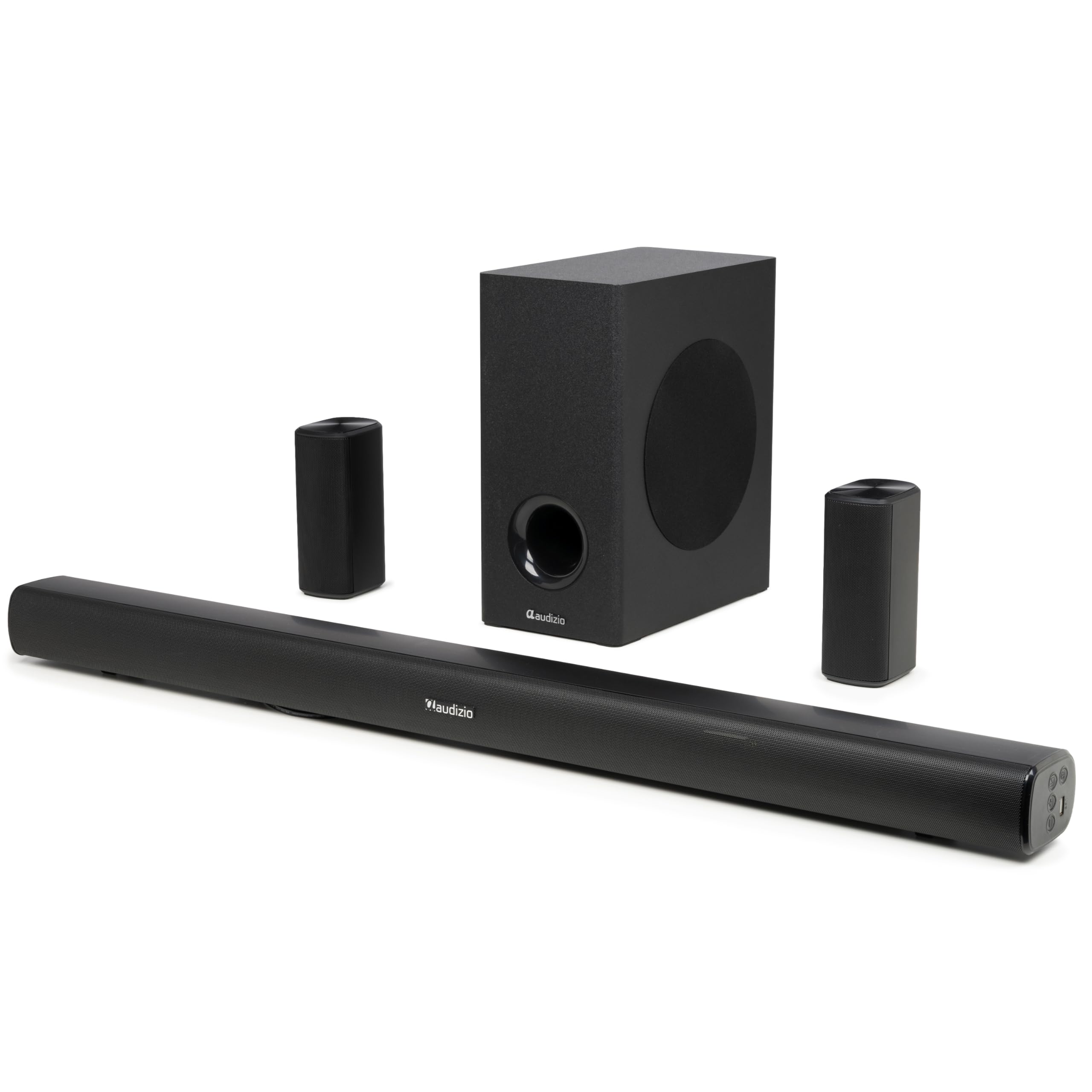Audizio SB100 – Barra de Sonido 5.1 160W con subwoofer 6,5” y Altavoces Surround, HDMI ARC, Bluetooth 5.0, USB y óptica, soundbar para TV, Color Negro