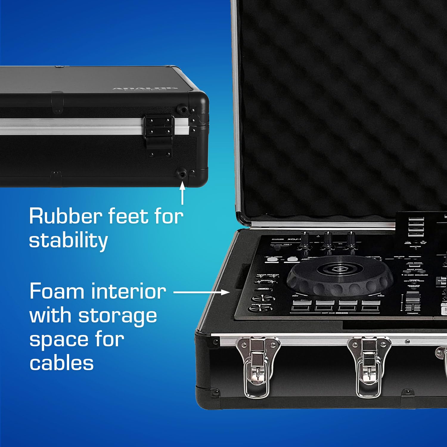Analog Cases Unison Case for The Pioneer DJ XDJ-RR, Mallette de Transport DJ (Sac de Transport léger et Stable, Protection maximale, Mallette DJ offrant Un Confort de Transport Optimal) Noir