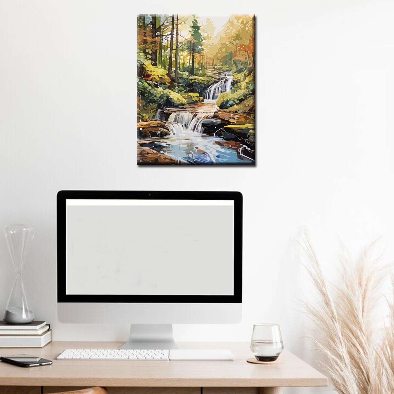 Tucocoo Black Cat Paint By Numbers Kits 16x20 Inch Canvas, Abstract DIY Oil Painting For Adults With Brushes And Acrylic Pigment, Cute Animal Kitten