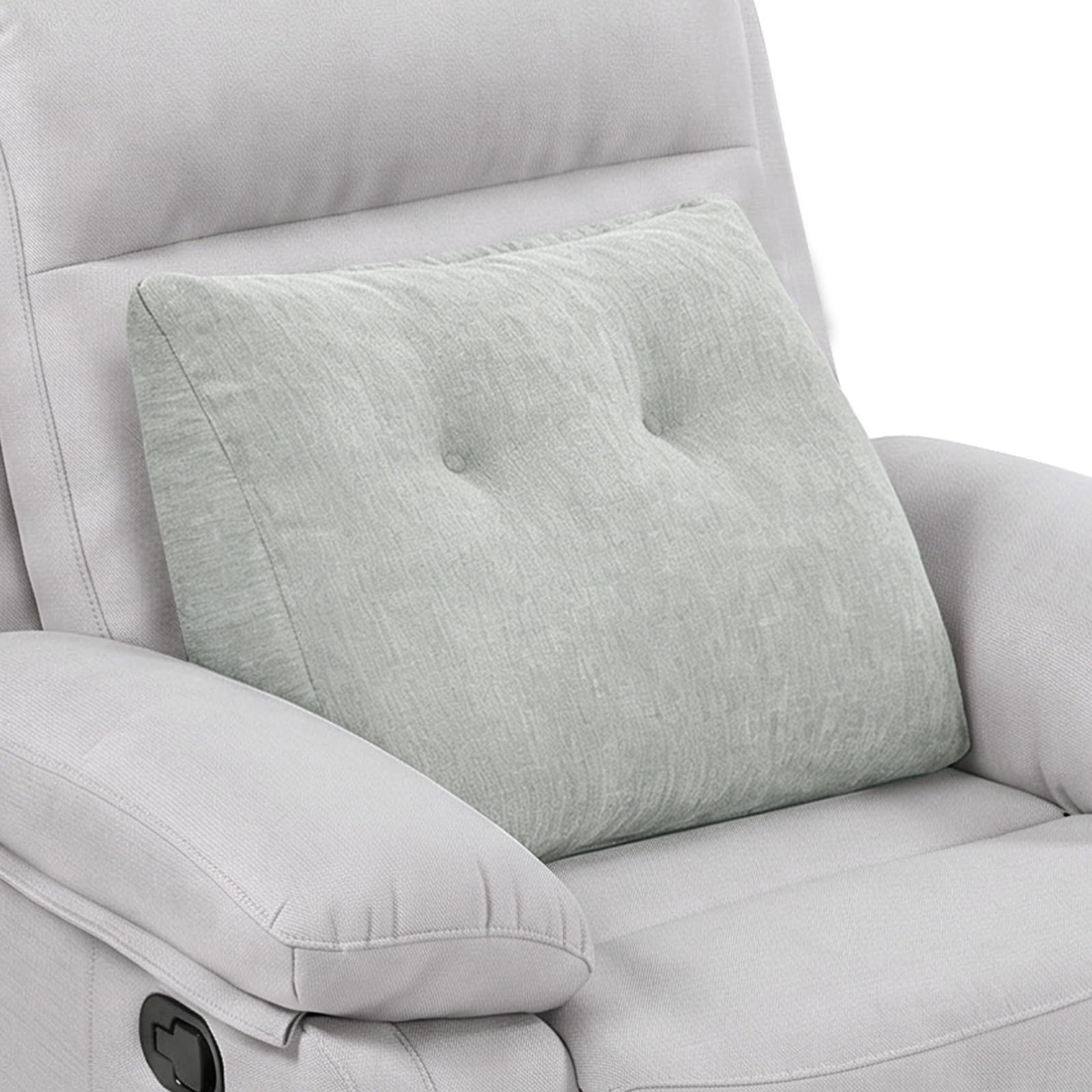 Photo 1 of TANYOO Back Support Pillow for Recliner Soft Dual Layer Lumbar Support Pillow with Shredded Memory Foam Ergonomic Orthopedic Couch Lumbar Cushions for Elderly Lower Back Pain Relief Light Grey