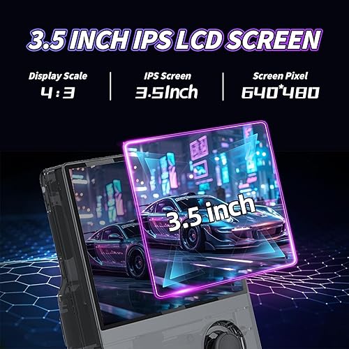 Miniatura 2 de M19 - Consola de juegos retro 256G, consola de mano emulador con 40000 juegos retro incorporados, 25 emuladores, sistema EmuELEC, pantalla LCD HD de