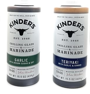 Kinder's Marinades, BBQ, Dipping & Wing Sauces - 2 bottles (Marinade Variety)