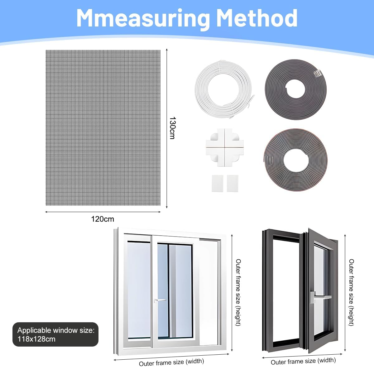 Zanzariera Fai Da Te Zanzariera Magnetica Per Finestre - Ritagliabile 130x120cm, Montaggio Facile Senza Fori Zanzariera Finestra Magnetica 130x120 Cm Fai Da Te Insetti