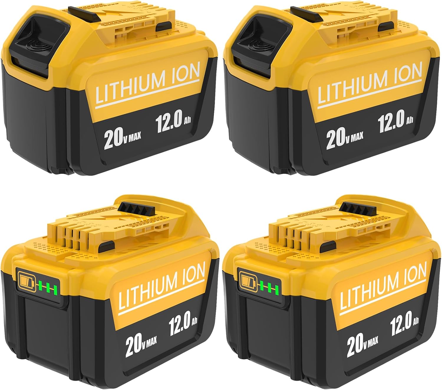 20 Volt 12 Ah Lithium Ion Battery Replacement for Dewalt 20V MAX Battery Compatible...