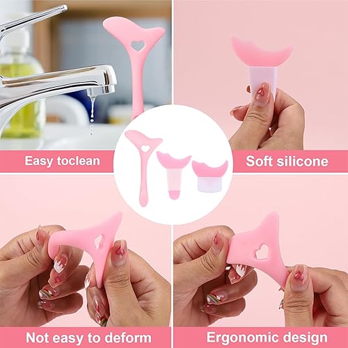 Miniatura 5 de CTTHNBD Plantillas de delineador de ojos multifuncionales de silicona, ayuda reutilizable, protector de rímel, protector de ojos, delineador de