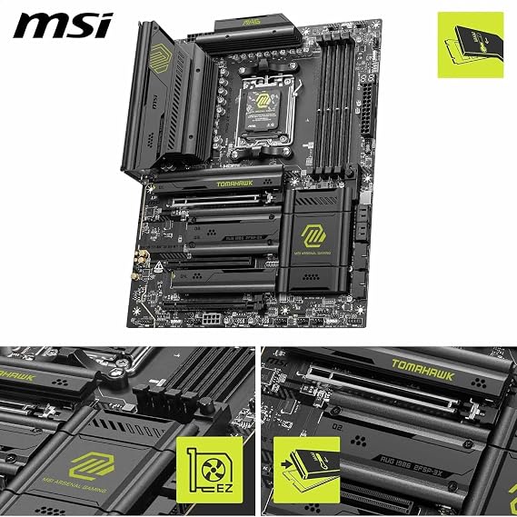Micro Center CPU Motherboard Combo - AMD Ryzen 7 9800X3D CPU Processor with MSI MAG X870E Tomahawk WiFi ATX Motherboard