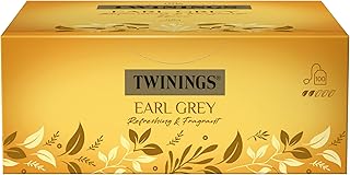 Twinings Earl Grey - Schwarzer Tee im Teebeutel verfeinert mit Bergamotte-Aroma - erfrischender Schwarztee aus China, 1er Pack (100 Teebeutel)