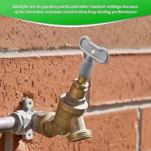 Miniatura 6 de LanKstet 80132 Llave Sillcock, llave de grifo de agua, llave de cierre de agua, mango de grifo al aire libre, llave de agua 516 pulgadas, metal, 2