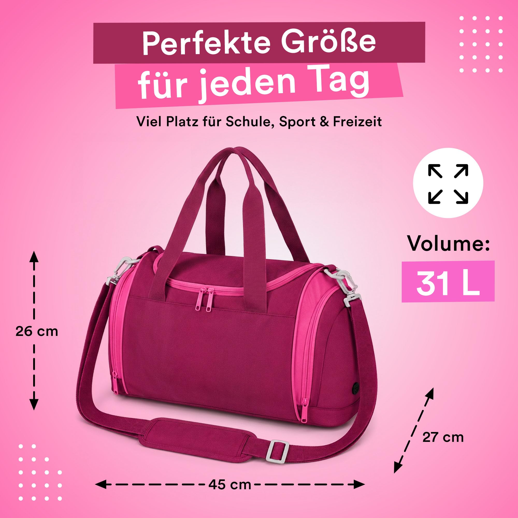 McNeill borsa sportiva Fit S Sportbag Berry mirtillo