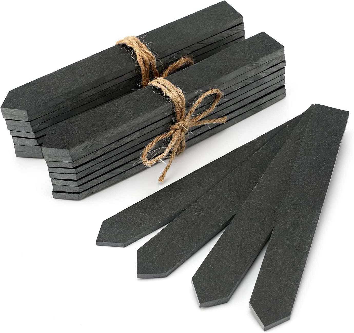 KINGLAKE 20Pcs Slate Plant Labels for Outdoor Plants, Natural Slate