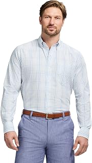 Men's Performance Comfort Long Sleeve Plaid Button Down