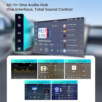 XTRONS 10.1 Inch QLED Double Din Android Car Stereo 2+64GB with ADAS Camera