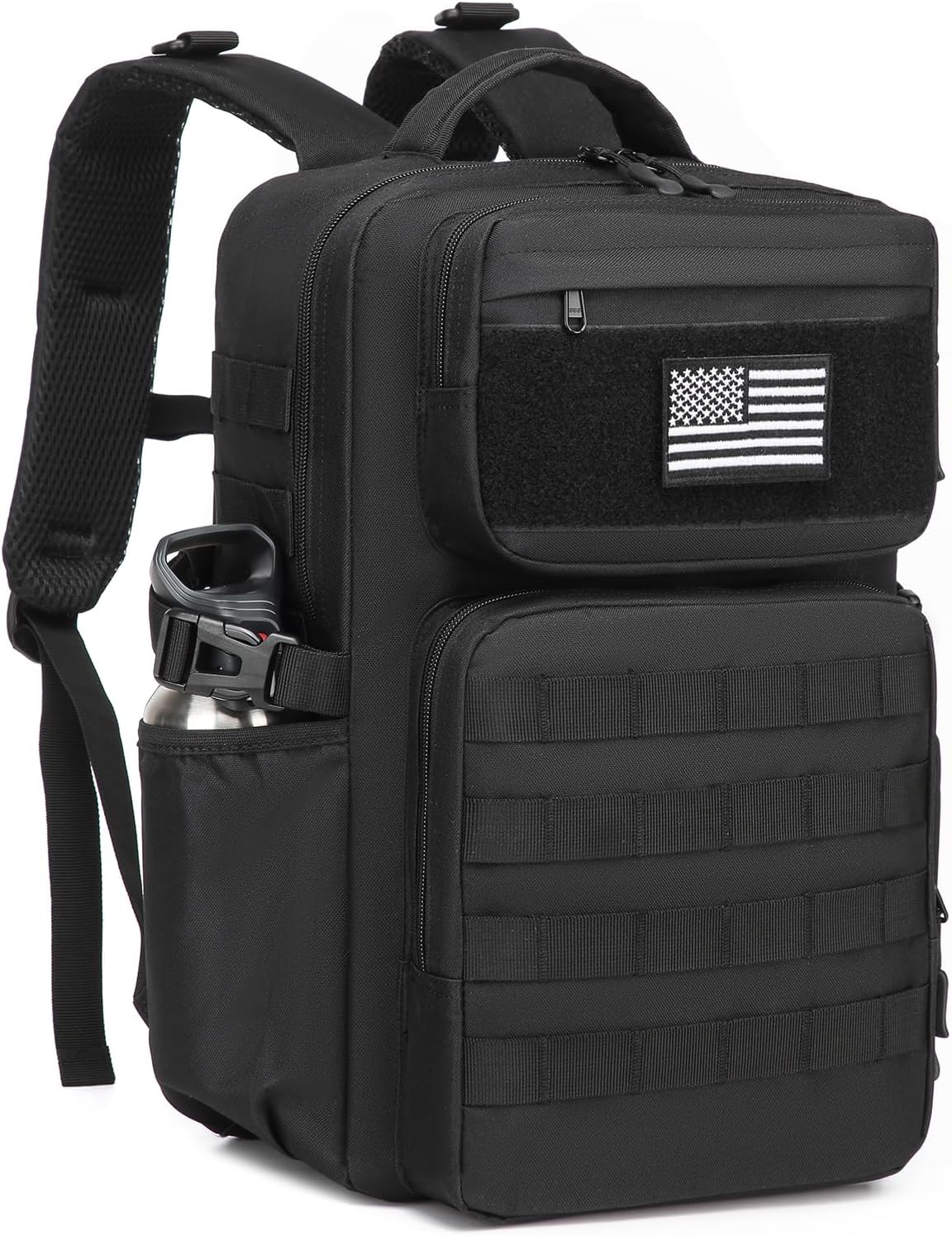 Military Tactical Backpack for Men, Outdoor Assault Backpack MOLLE Webbing Design with Water Bottle Holder for Hiking Army Adventure