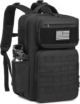 Military Tactical Backpack for Men, Outdoor Assault Backpack MOLLE Webbing Design with Water Bottle Holder for Hiking Army Adventure