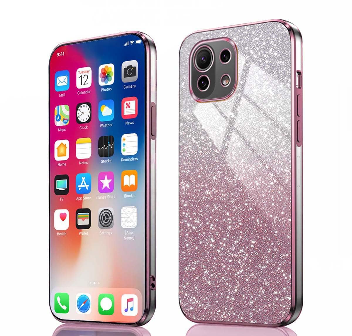 HAOYE Cover Artistica Per Xiaomi 11 Lite 5G NE / Mi 11 Lite (4G/5G) - Custodia In TPU Morbido Trasparente Con Stampa Arcobaleno, Antiurto E Sottile