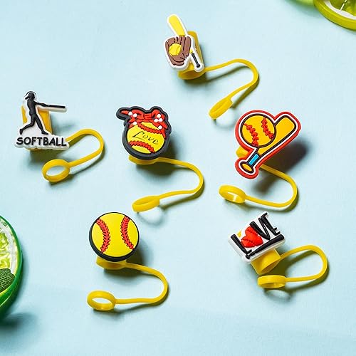 Miniatura 5 de 6 tapas de paja de baloncesto para copa Stanley, 0.394 in, reutilizables, lindos accesorios para popotes para beber, protector portátil, tapones,