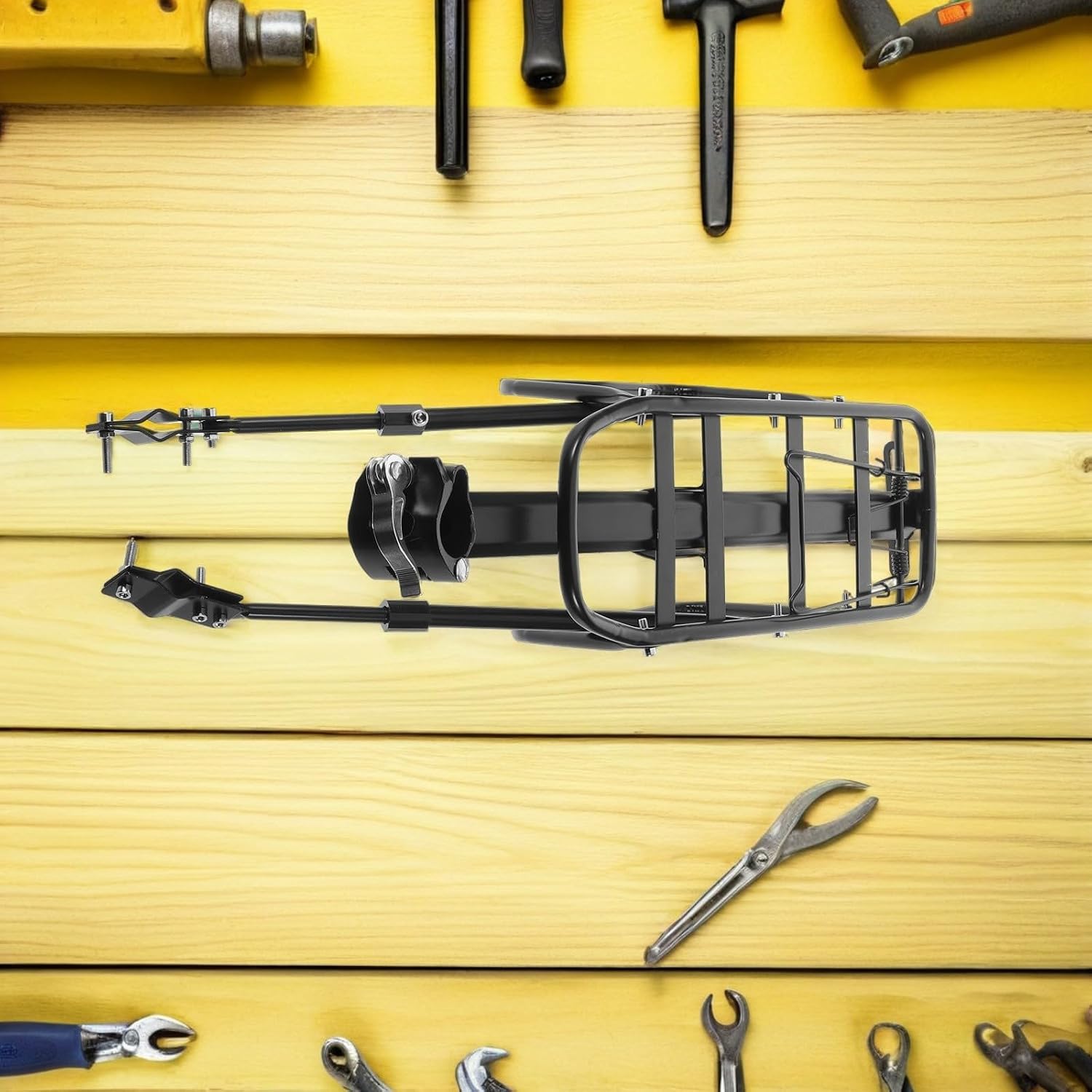 Universal Fit Bike Rear Cargo Rack for Road and Mountain Bikes, Iron Frame with Sturdy Material for Heavy Loads, Easy Installation for Secure Transport During Outdoor Explorations