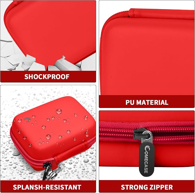 Funda protectora para cámara digital Comecase roja miniatura 3