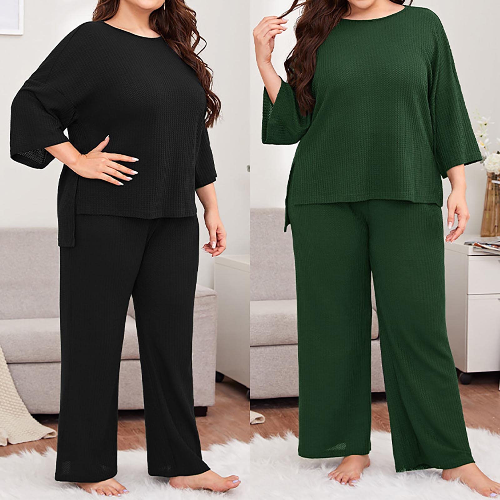 Pyjamas Pyjama Set pour Femmes, Ensembles de Pyjama Deux Pièces, Hauts et Pantalons à Manches Longues, Vêtements de Nuit, Vêtements de Nuit