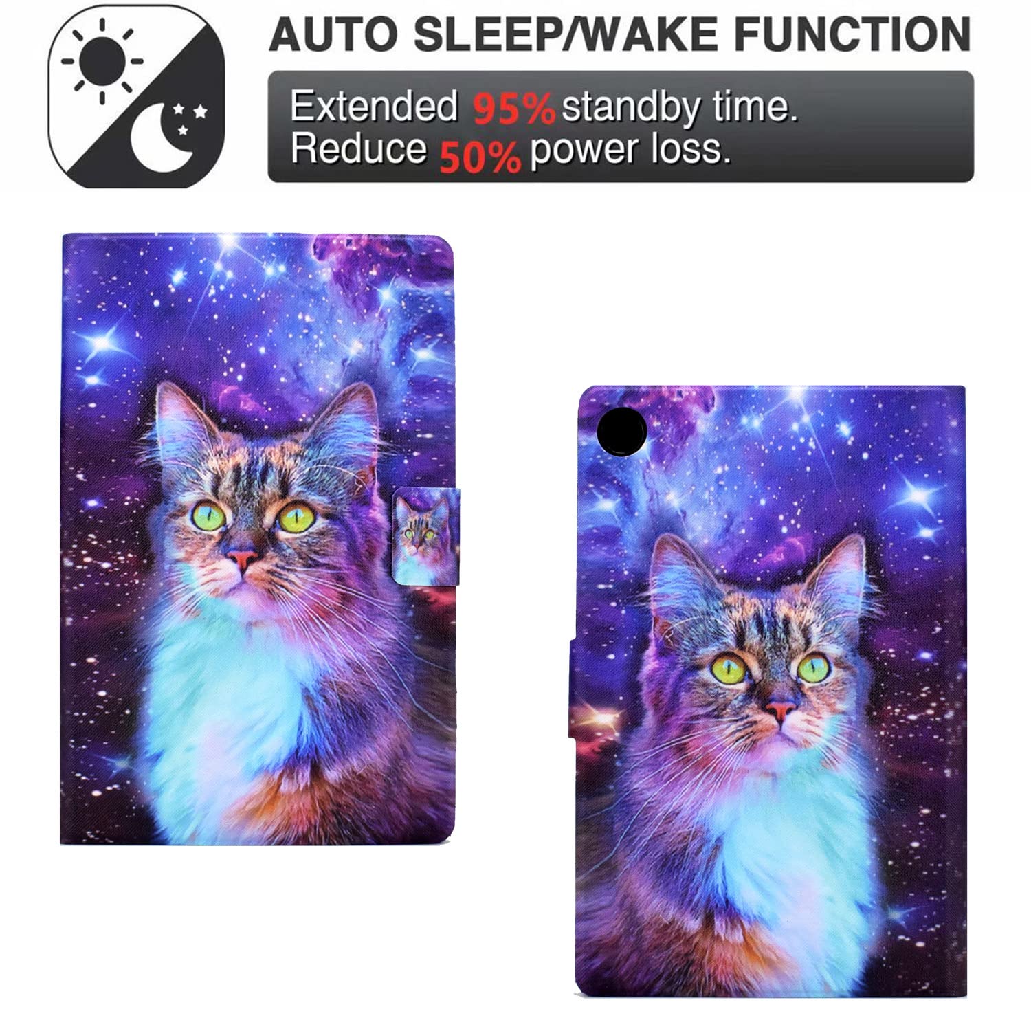 Vaitasy Custodia per Lenovo Tab M10 FHD Plus 10.3 Pollici (TB-X606X/ TB- X606F), Ultra-sottlie Protettiva Custodia con Morbido TPU Cover M10 FHD Plus 10.3 2020 - Chat tigré