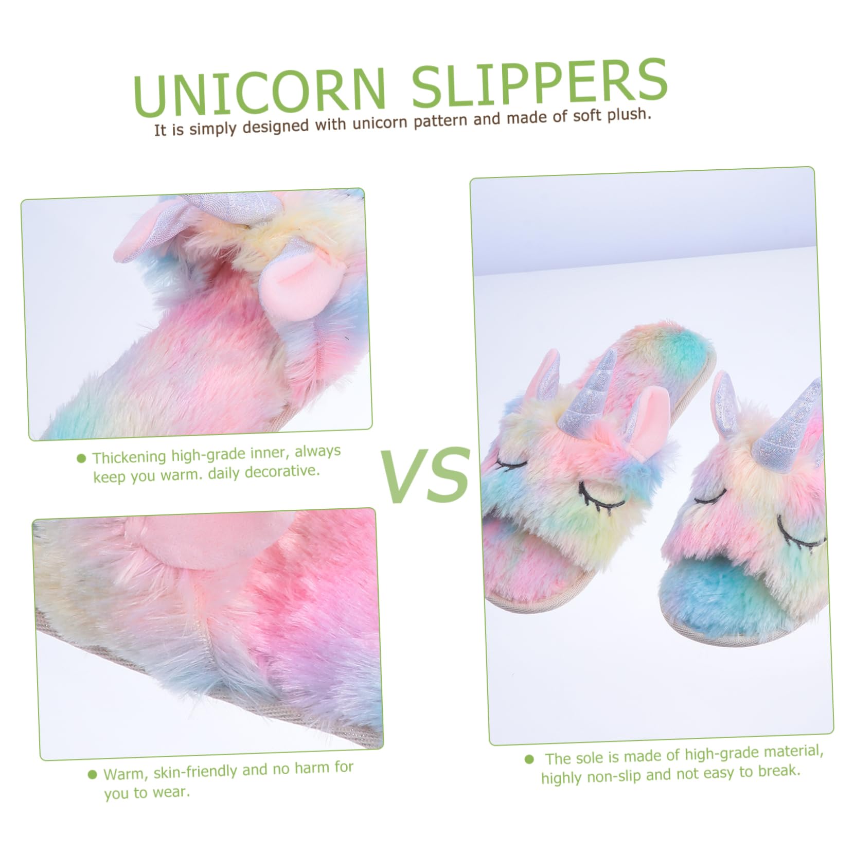 Pantofole Invernali per Donna Forma di Unicorno Calde e Comode Pantofole in Peluche per Casa Antiscivolo