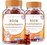 NutraChamps 120 Gummy Vitamins for Kids (Pack of 2), Sugar Free Kids Vitamins Gummy Multivitamin, Vegan & Non-GMO, Strawberry, Passionfruit, Peach & Cherry