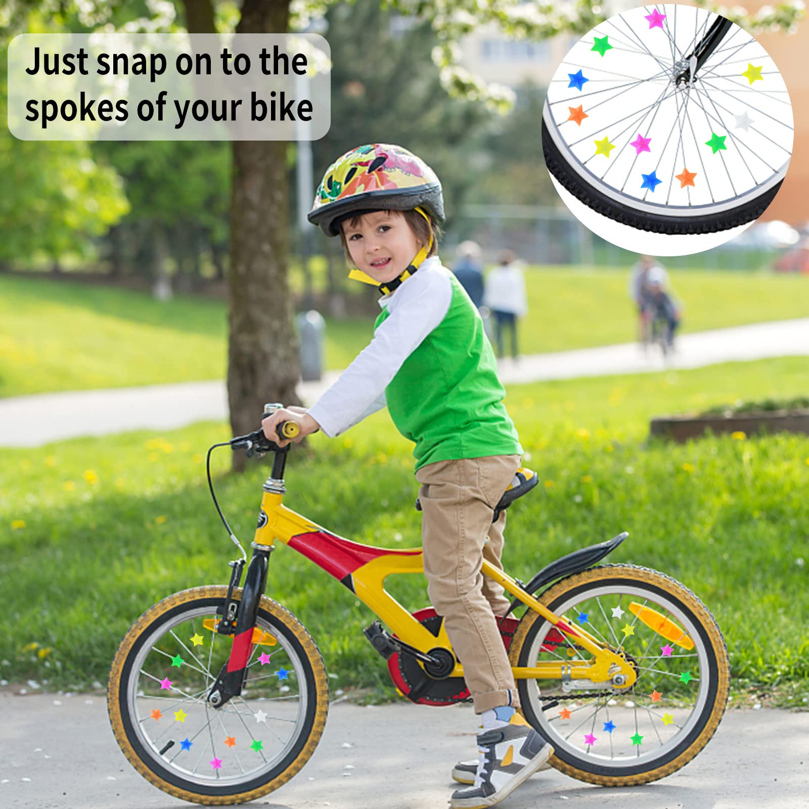 KATELUO 108 Pezzi Perline per Decorazione dei Raggi di Bicicletta,Decorazioni per Bicicletta,Decorazione Raggi Bicicletta,Bici Accessori per Raggi per Ruote per Bicicletta Bambino