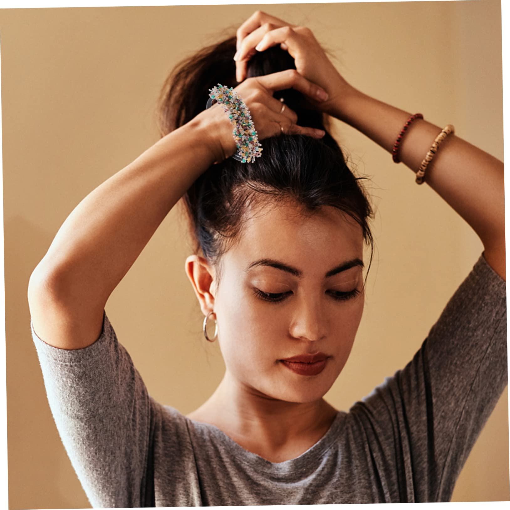 FOMIYES 9piezas Fabricante De Moños Para Mujer Accesorios De Pelo Herramienta De Moño Para Cabello Grueso Curler De Brillantes Para y