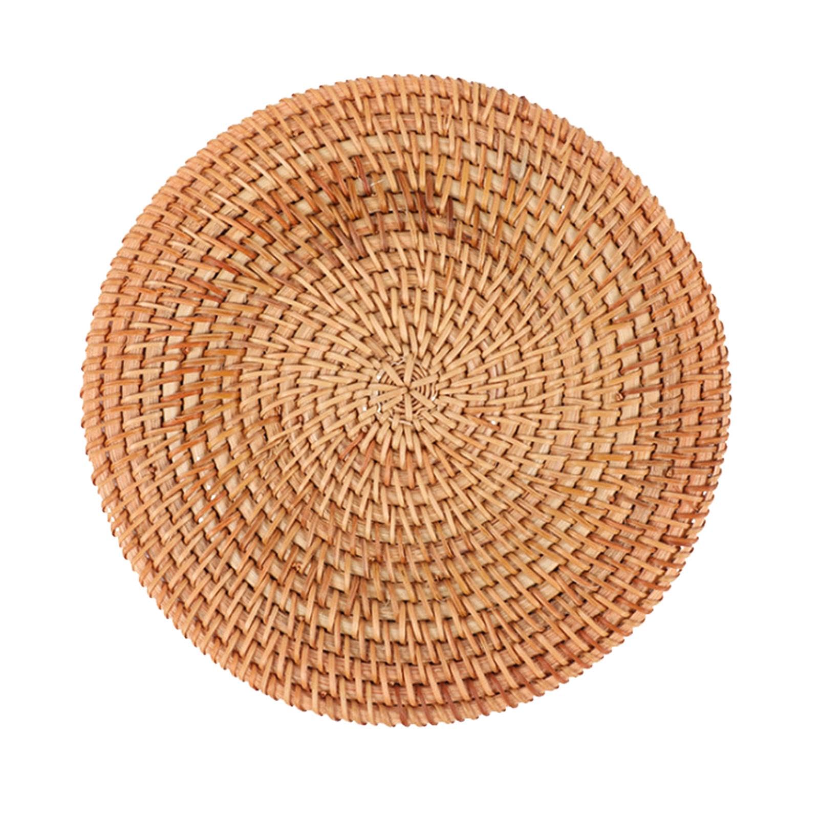 Set de table rond en rotin 20cm : l'art de la table tressé main pour vos cafés