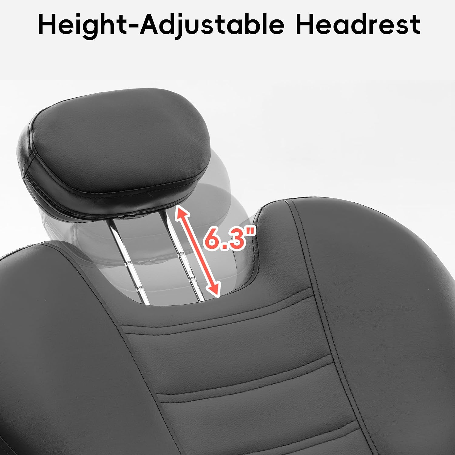 Barber Chair with Heavy Duty Hydraulic Pump, Salon Chair for Hair Stylist, 360° Swivel 90°-140° Backrest Reclining Chairs, Portable Height Adjustable Hair Chair for Barbershop (Black)