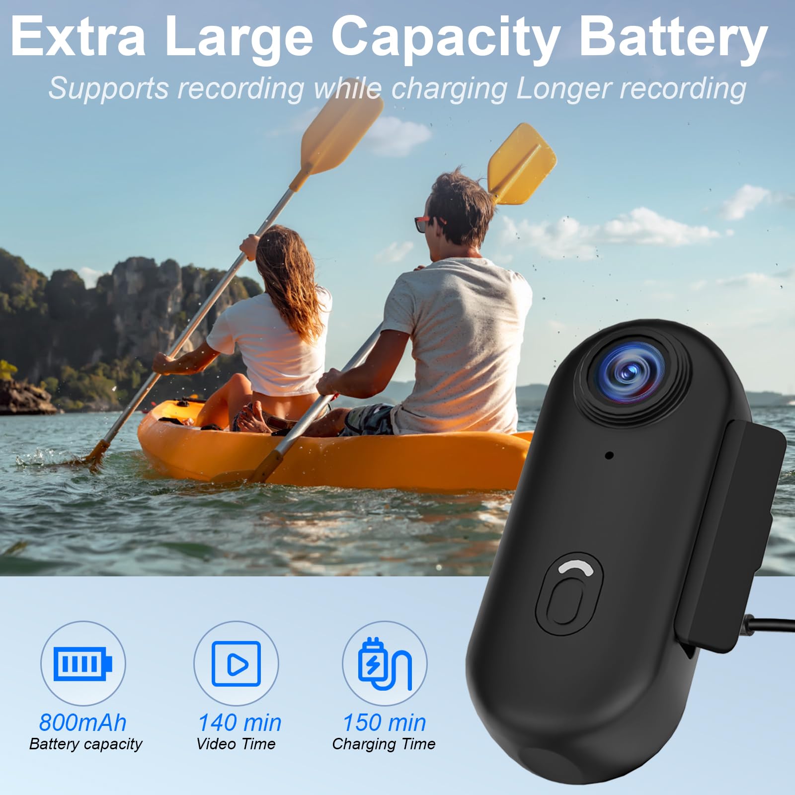 Action Cam WiFi, HD 1080P Mini Sportkamera mit 32 GB Speicherkarte , 360° Kleine Action Kamera, Fahrrad Video Kamera, Motorrad Helm Kamera mit Vielfältigem Zubehör für Reisen/ Outdoor /Haustiere