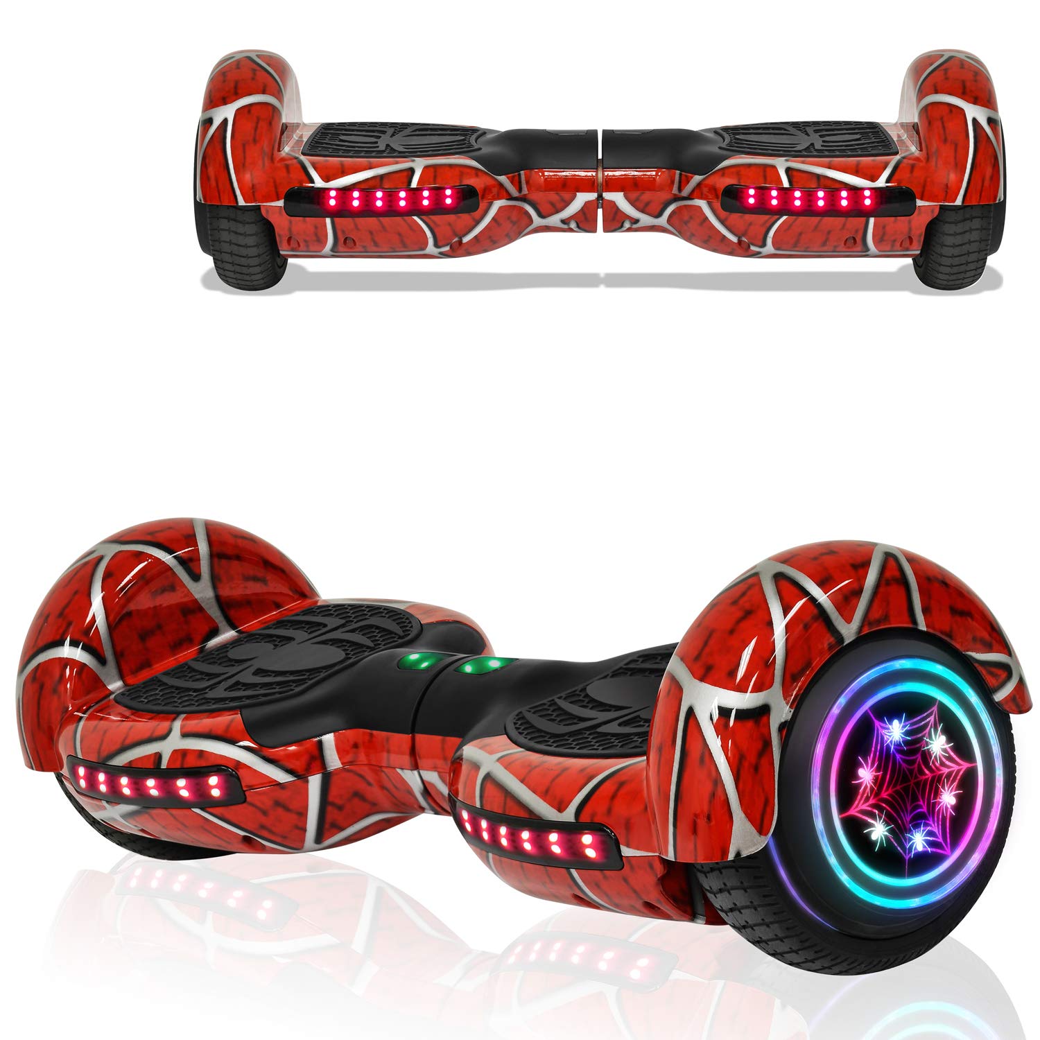 Photo 1 of *TESTED//NONFUNCTIONAL** Hoverboard for Kids Adult Spider Self Balancing Hoverboard with LED Lights Wheels Bluetooth Speaker UL 2272 Certified Hover Board RED